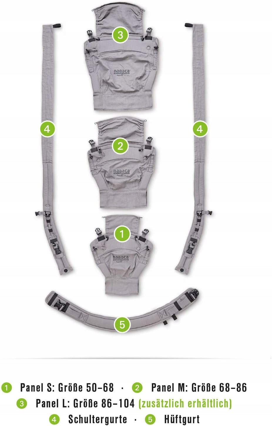 HOPPEDIZ NABACA nosidełko ergonomiczne ZESTAW basic
