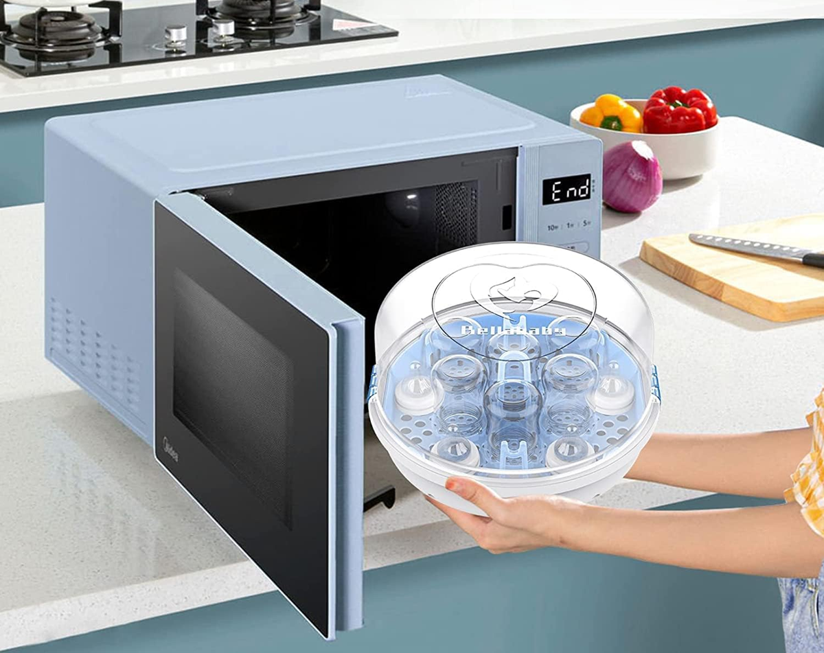 BELLABABY BLA8913 microwave sterilizer + tongs