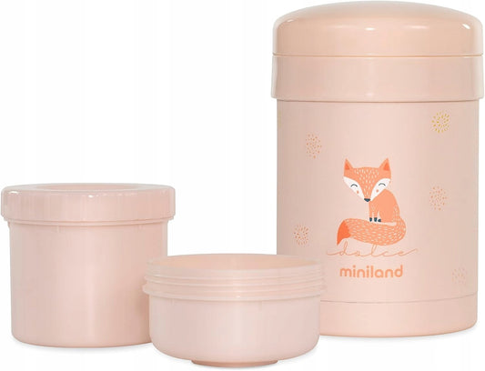 MINILAND Thermetic termos pentru mâncare 700 ml + 2 recipiente