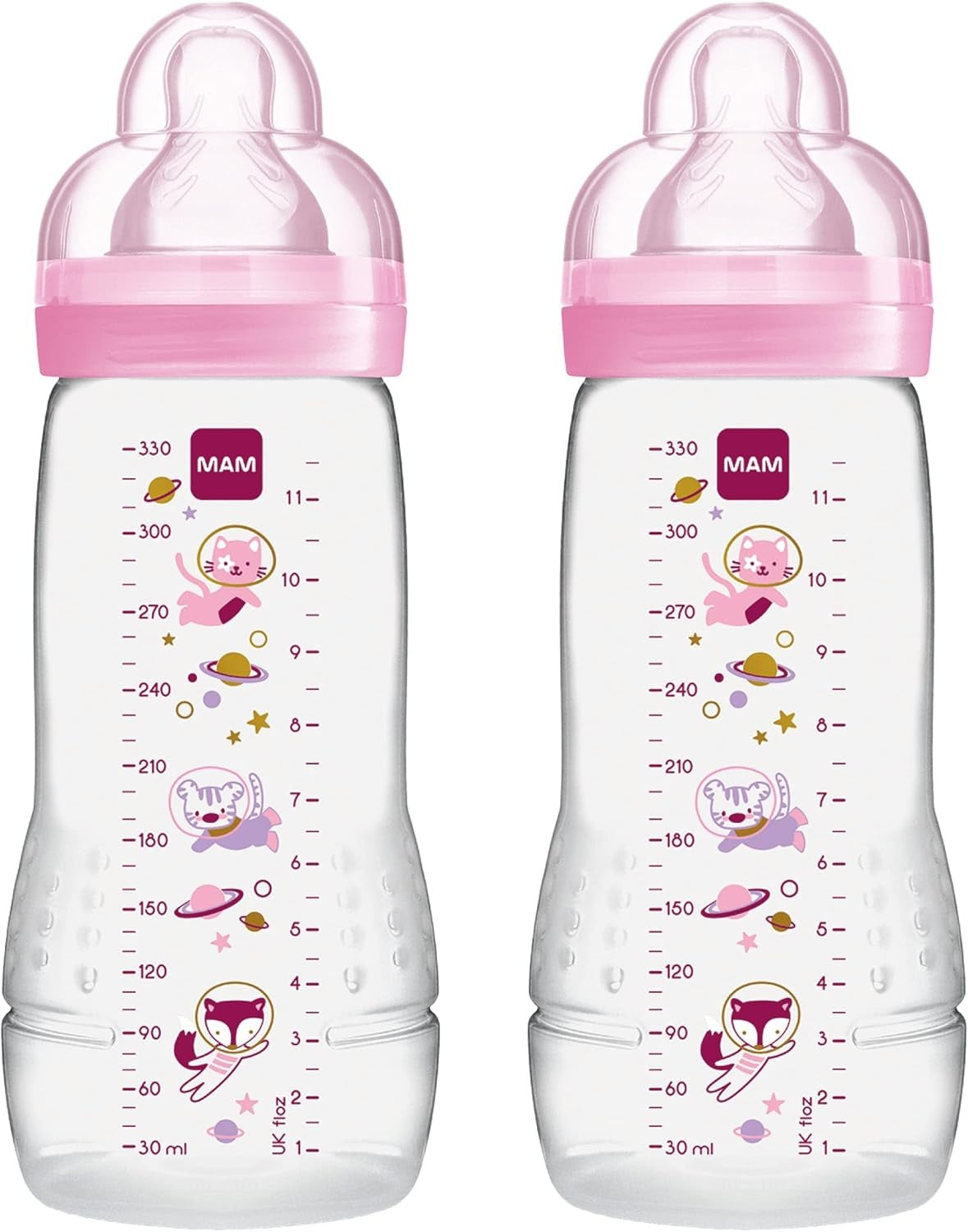 MAM Easy Active bottle set, 330 ml, 4+ months, nipple 2, COSMOS