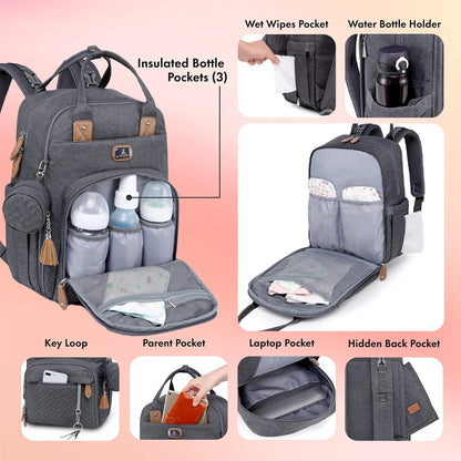 DIKASLON sac à dos pour poussette avec accessoires