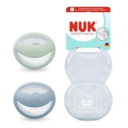 NUK Perfect Match tetine 0-6 luni 2 buc. verde/albastru