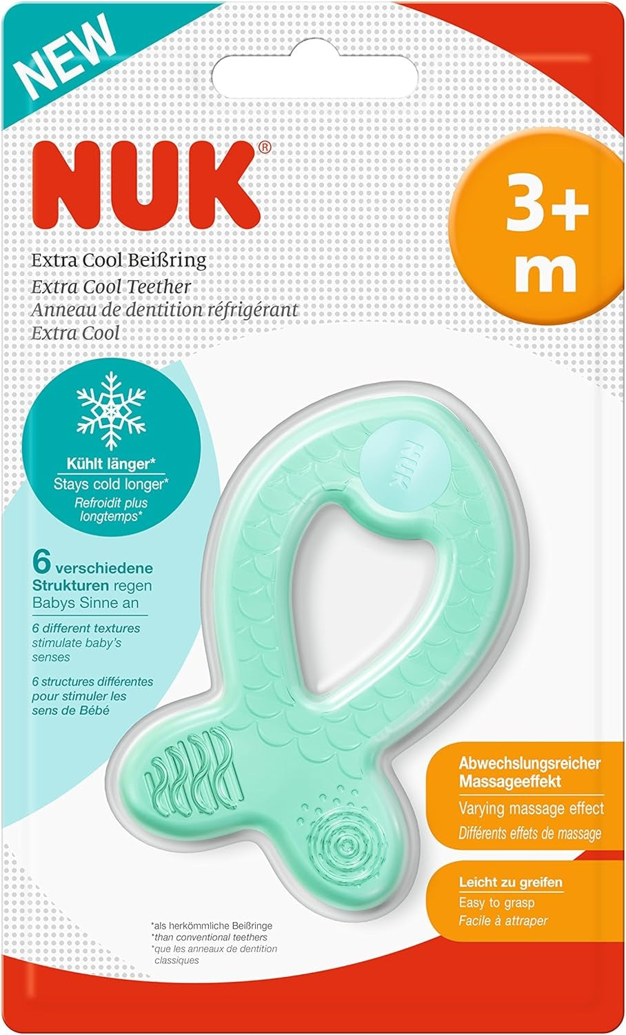 NUK Extra Cool bijtring met koel- en massage-effect 3 m+