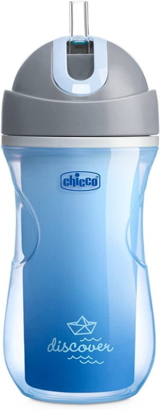 CHICCO Sport Cup cană anti-vărsare cu pai 266 ml 14 m+