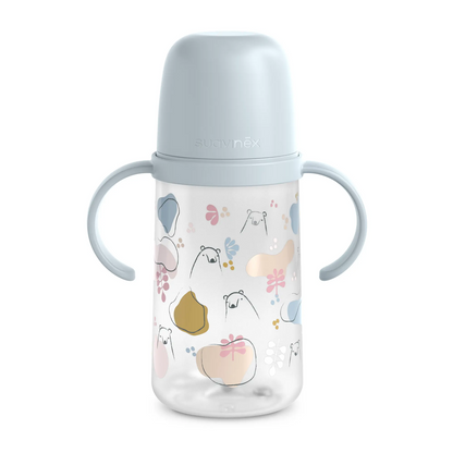 SUAVINEX kubek niekapek z ustnikiem i uchwytami 270 ml 6 m+
