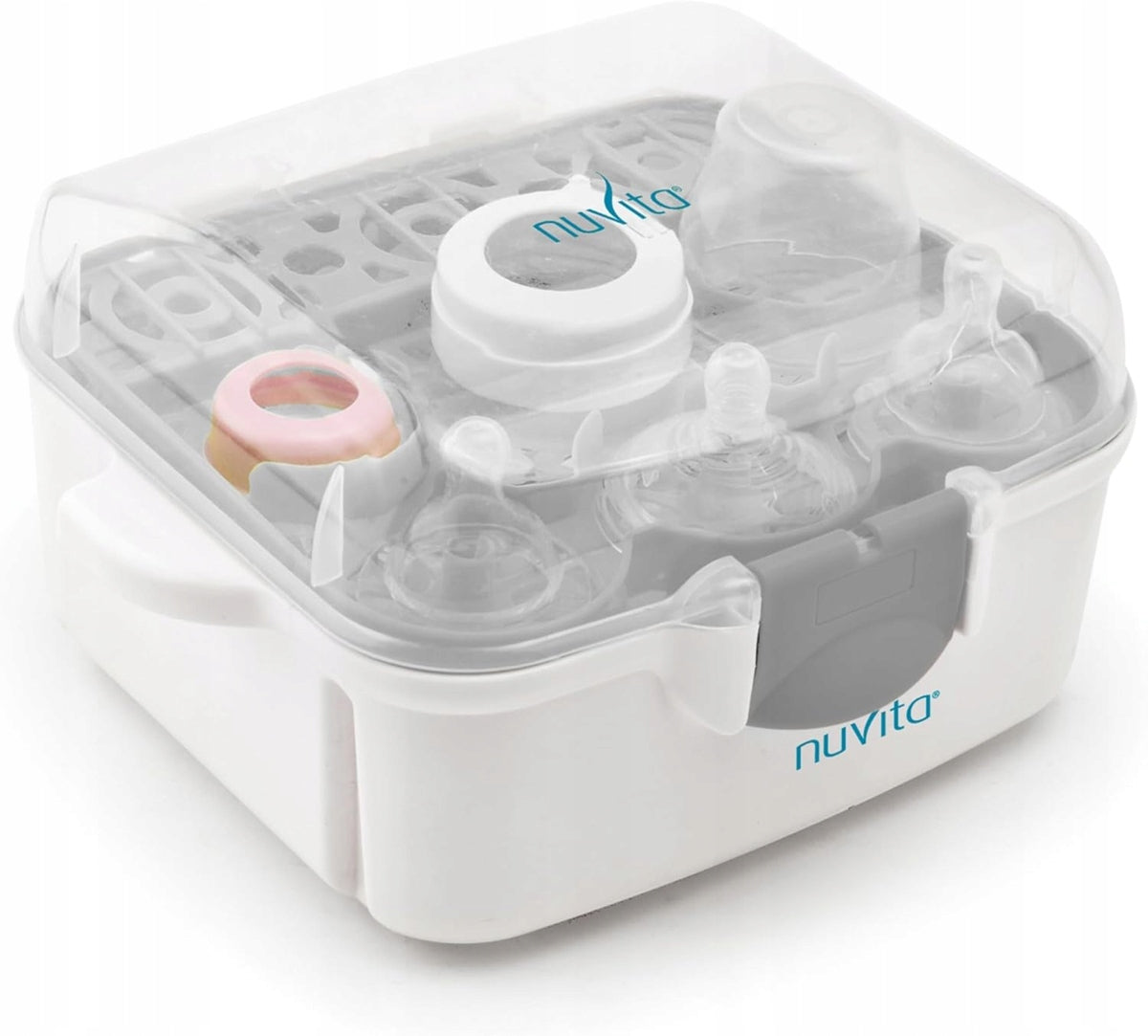 NUVITA 1085 mikrovlnný sterilizátor na 3 fľaše a príslušenstvo