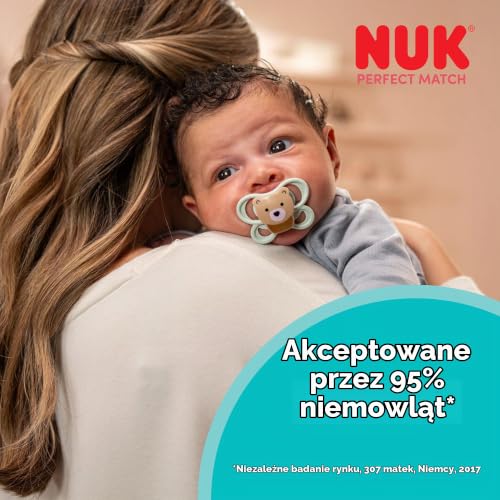 NUK Perfect Match Air Night pacifiers 0-6m x2 GLOW-IN-THE-DARK