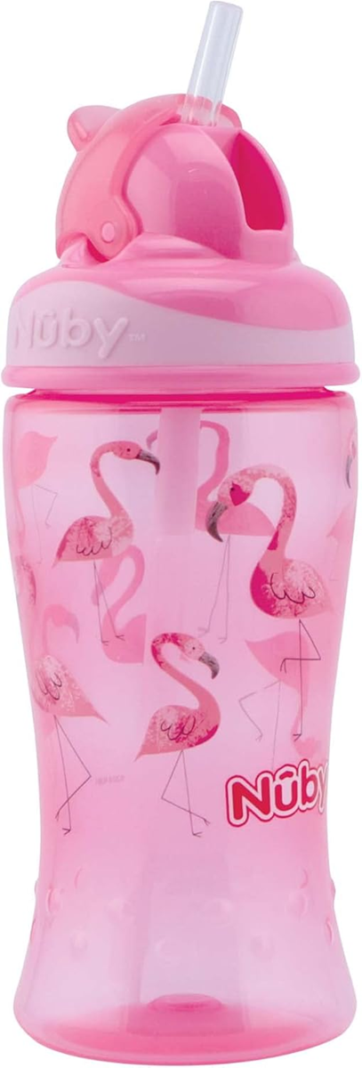 NUBY Flip-it Cup cană anti-picurare cu pai 12 luni+ 360 ml
