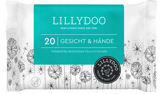LILLYDOO salviette umidificate senza profumo 12 x 60 cm 20 pezzi