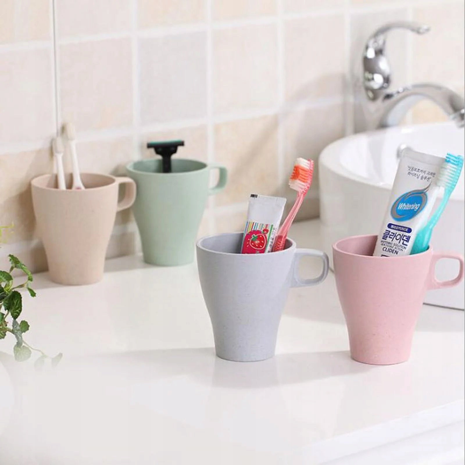 IMODE bambusowy kubek do picia lub na szczoteczkę do zębów 290 ml