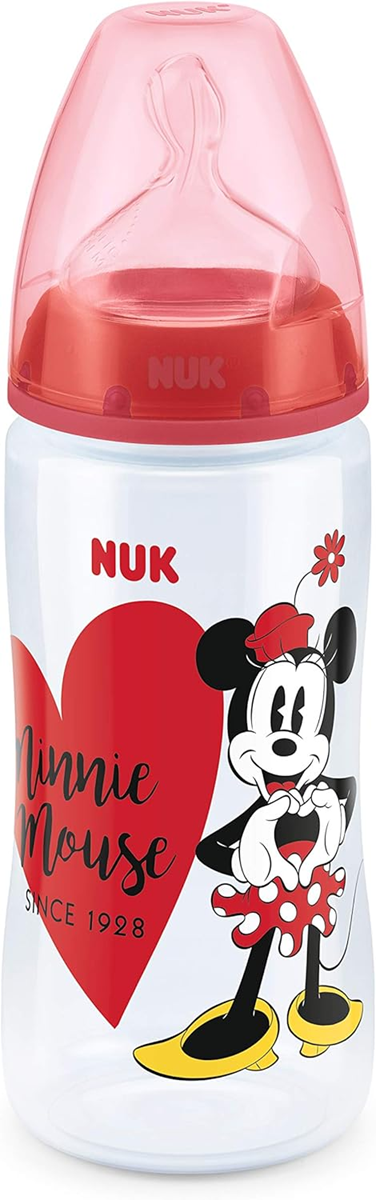 NUK First Choice+ Minnie cumisüveg 300 ml 6–18 hónap cumi M