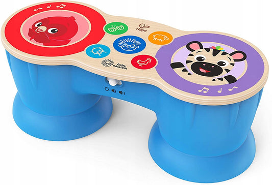 HAPE Magic Touch bongós de madera táctiles para bebés
