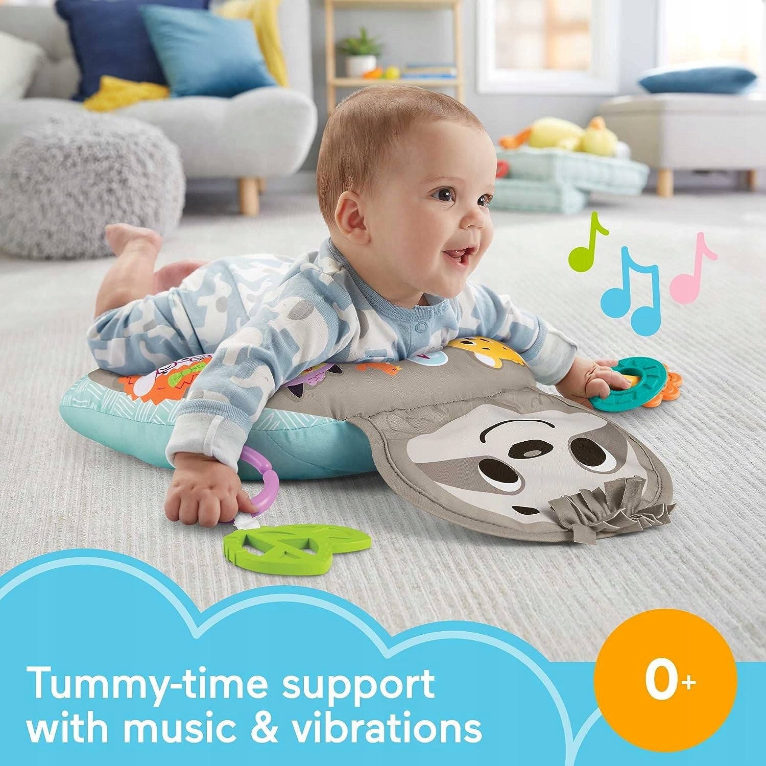 FISHER-PRICE poduszka do zabawy na brzuszku LENIWIEC wibracje + muzyka