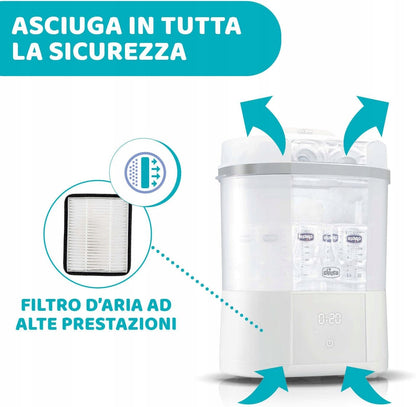 CHICCO sterilizator cu aburi cu uscător All in One