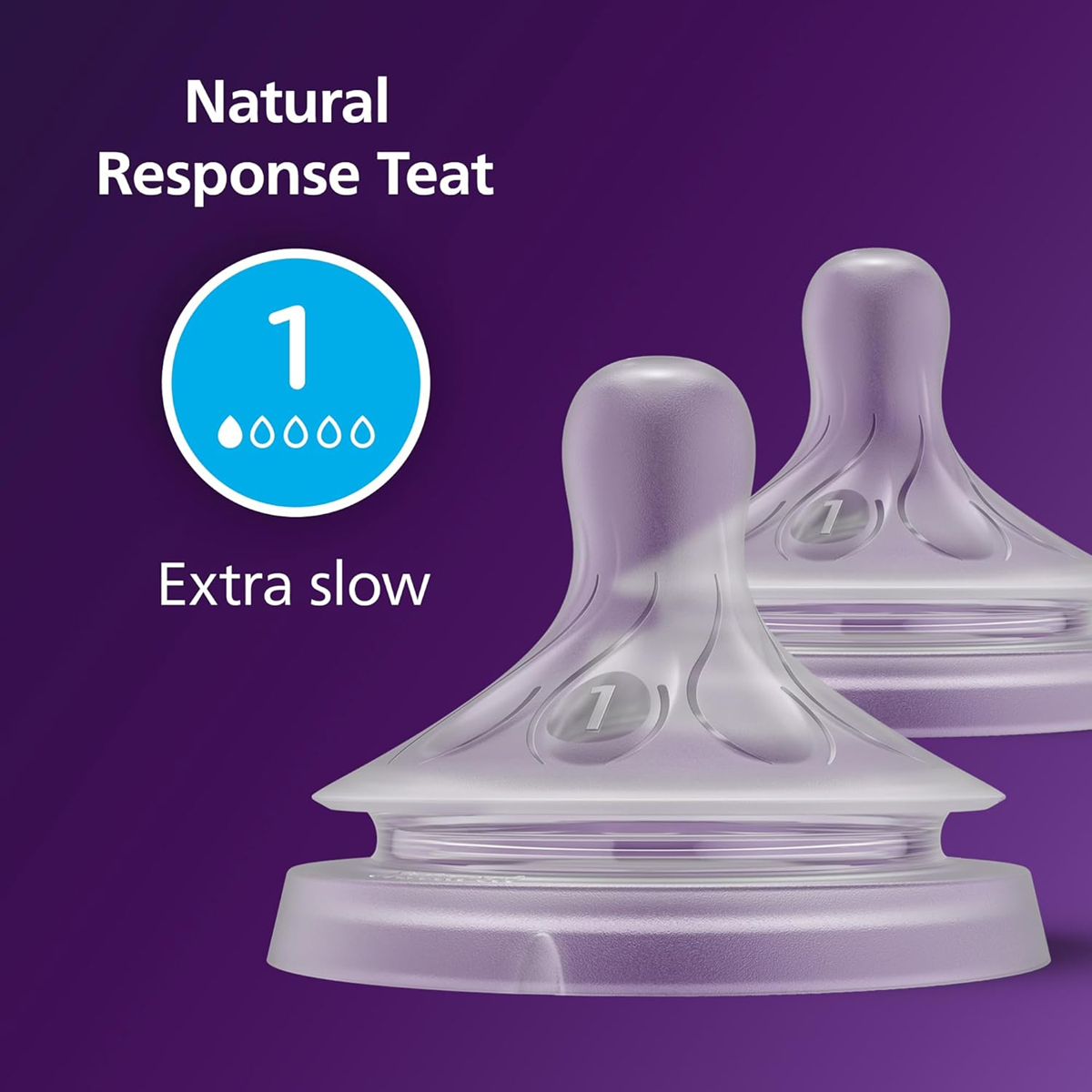 PHILIPS AVENT Natural RESPONSE smoczki do butelek 0msc x2