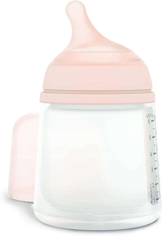 SUAVINEX butelka ZERO ZERO 180ml antykolkowa butelka dla niemowląt z silikonowym smoczkiem, BPA i BPS free