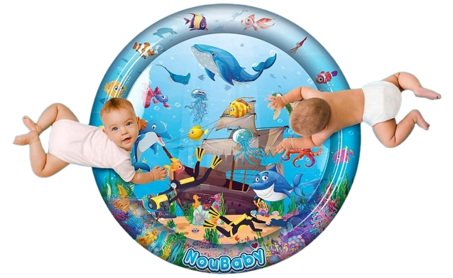 NOUBABY XXL mata wodna do zabawy na brzuszku 100 cm  OCEAN