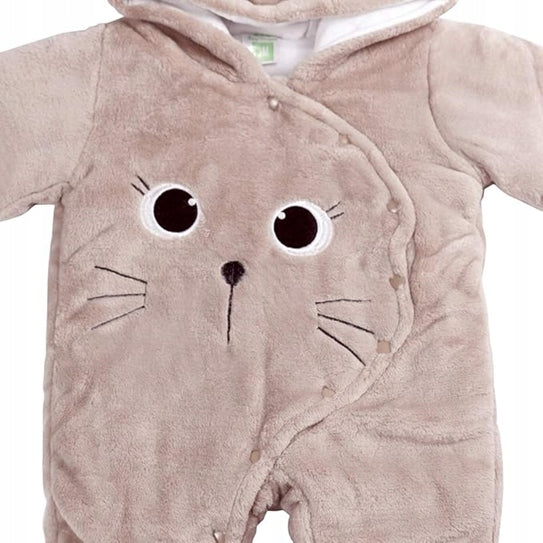 JIAMYautumn, winter suit with cat motifcolour brownage 6-9 mwidth 28 cm, length 56 cmmaterial 65% cotton, 35%