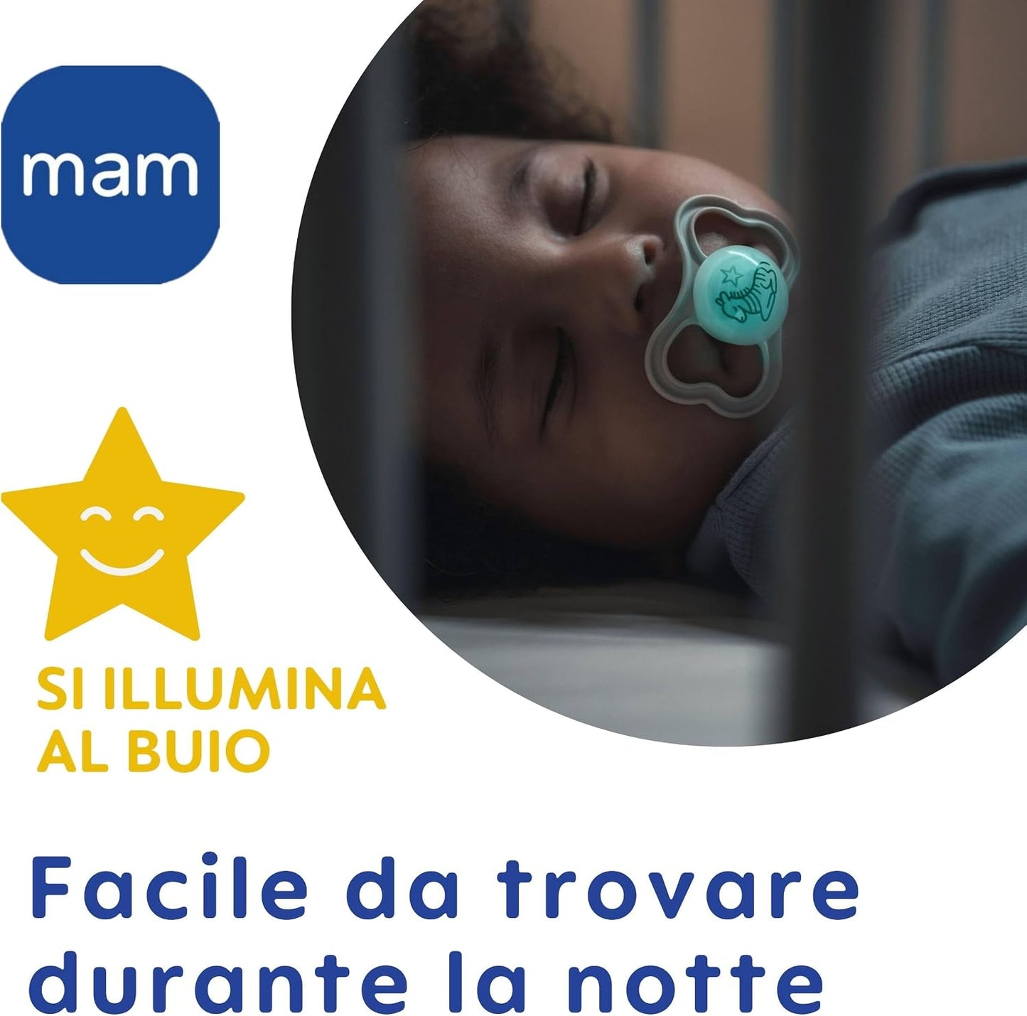 MAM Air Night suzetă de calmare din silicon 16 luni+ x2 LUMINOASE