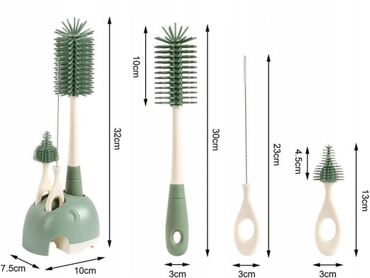 VICLOON 3w1 szczotki do czyszczenia butelek, smoczków i słomek