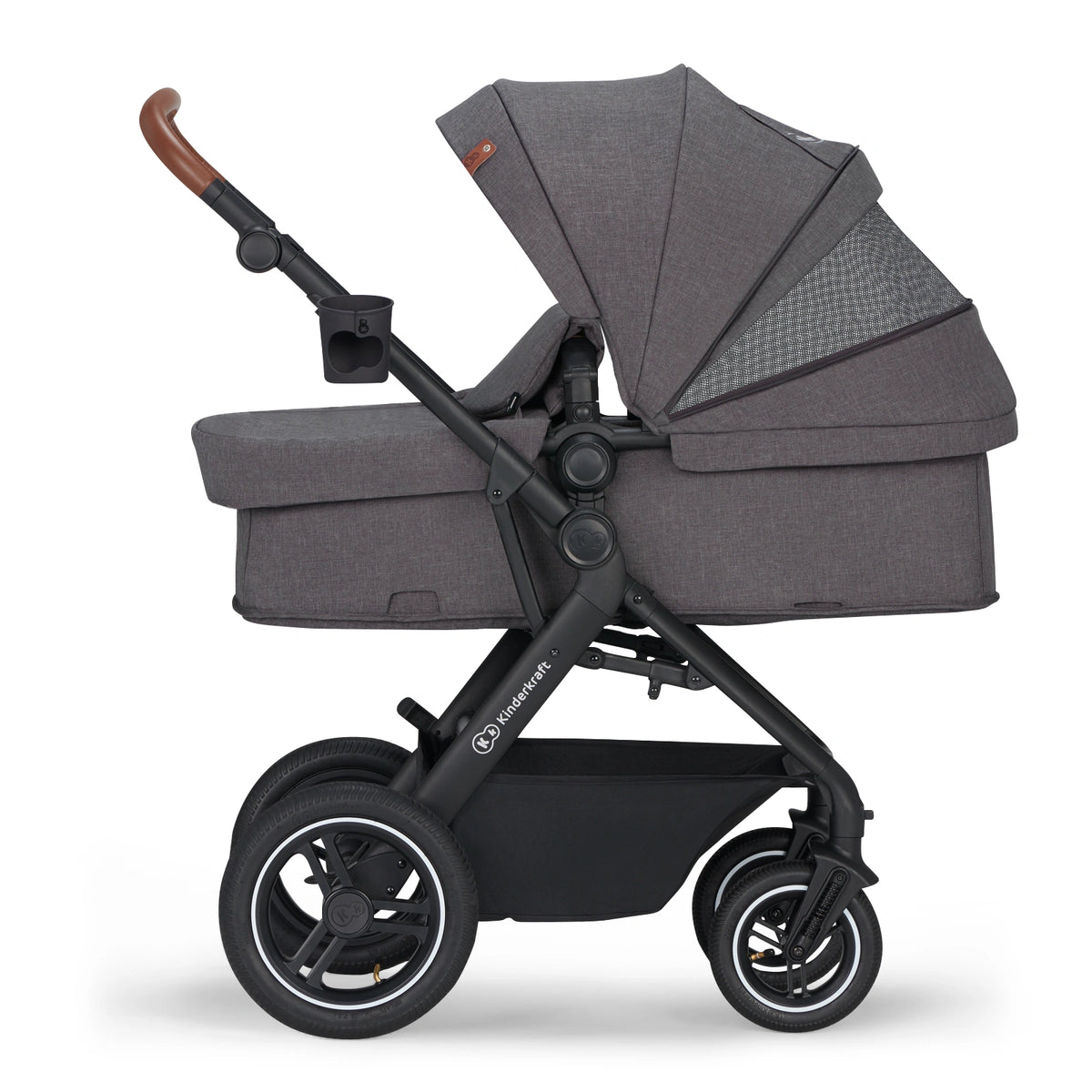 KINDERKRAFT B-TOUR 3w1 wózek wielofunkcyjny do 22kg + fotelik MINK PRO – LIGHT GREY – zdjęcie 5