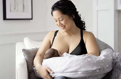 MEDELA top z biustonoszem do karmienia XL czarny, wygodny top do karmienia i odpoczynku w domu