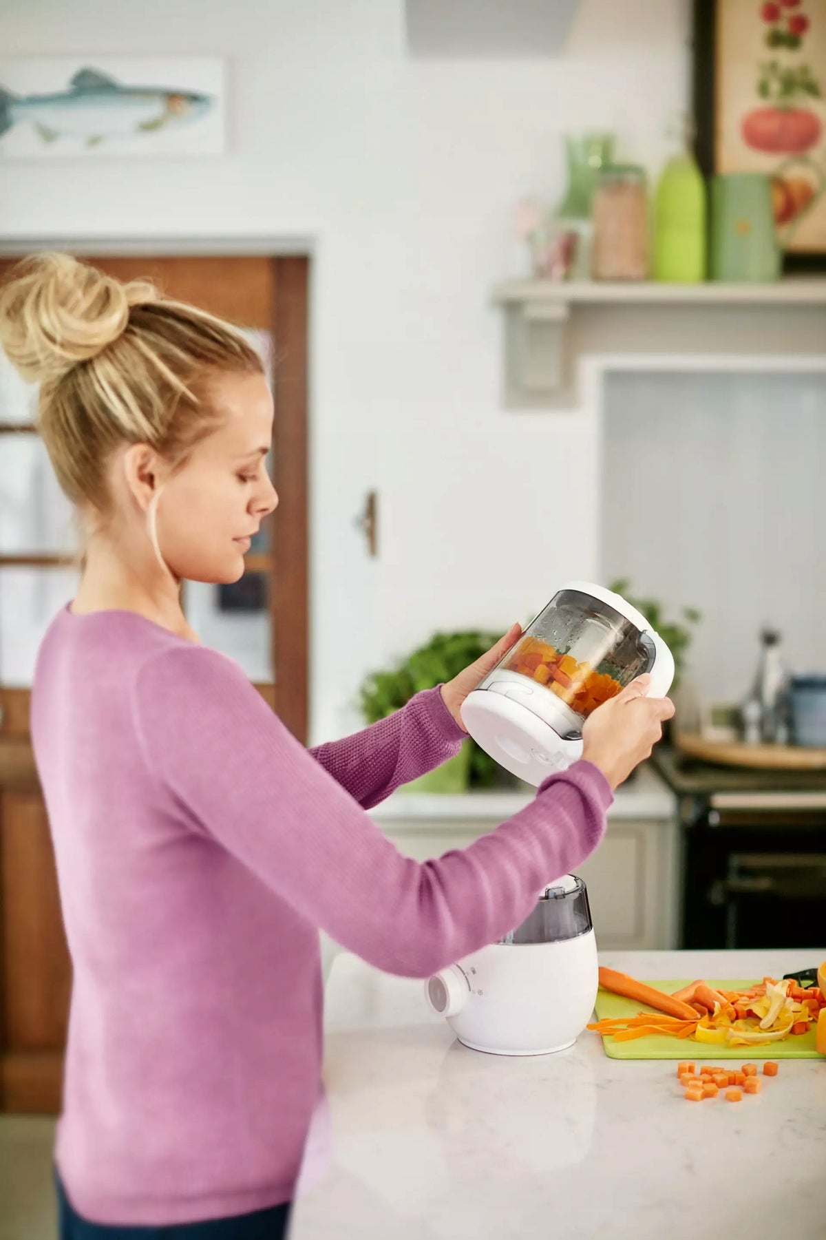 PHILIPS AVENT SCF883/01 4în1 aparat de gătit cu aburi și blender 1000ml