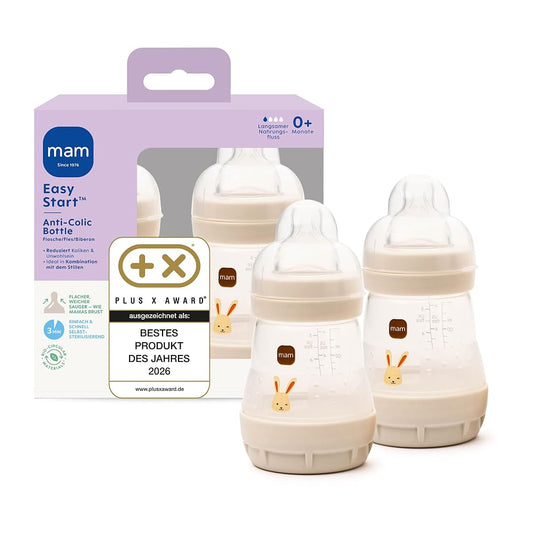 MAM Easy Start anti-colic bottles x2 160ml 0+