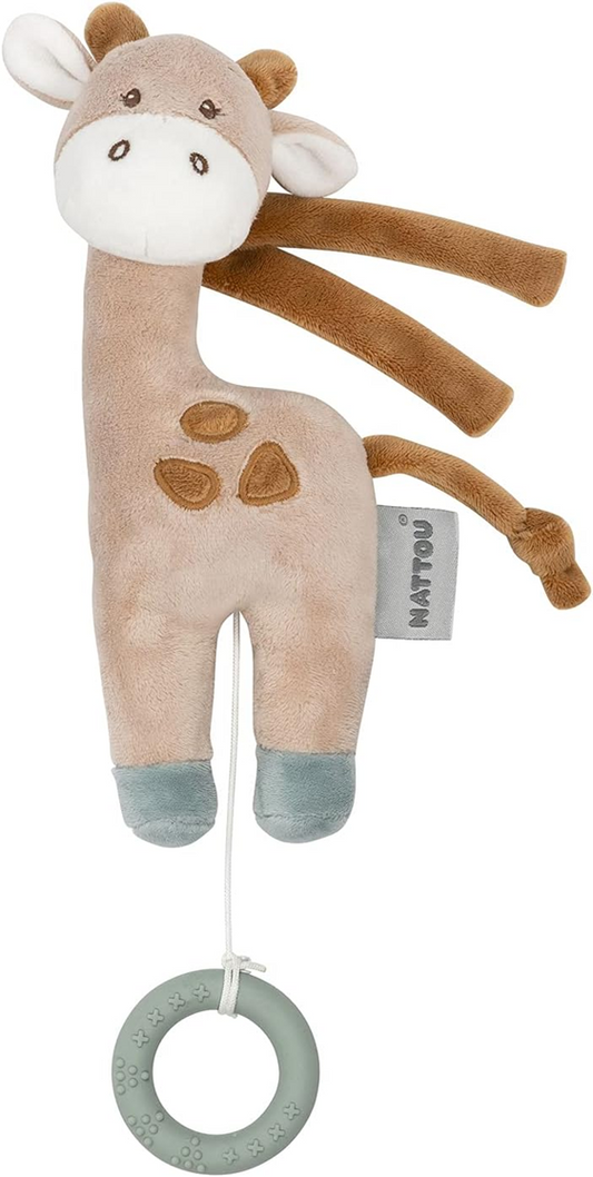 NATTOU jucărie de pluș cu carusel muzical La-Le-Lu GIRAFĂ LUNA 22 cm