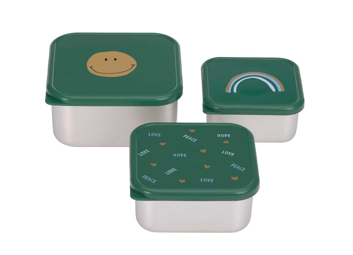 LASSIG Snackbox CUTII DIN OȚEL PENTRU GUSTĂRI x3