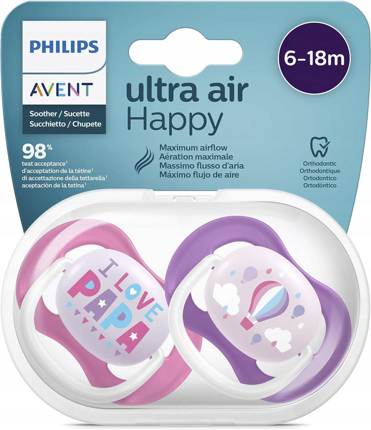 PHILIPS AVENT Ultra Air HAPPY cumik, 2 db 6–18 hónap