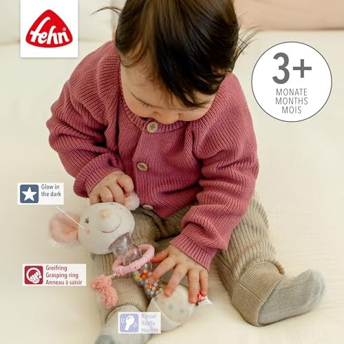 Fehn feehnLAND șoricel-jucărie ploaie și zornăitoare 19cm 0m+
