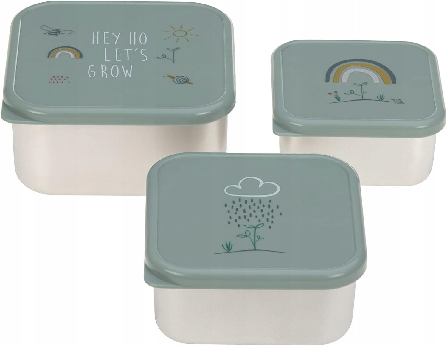 LASSIG Snackbox CUTII DIN OȚEL PENTRU GUSTĂRI x3