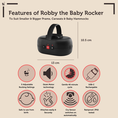ZAZU Baby Rocker dispozitiv de legănare pentru cărucior cu Cry Sensor