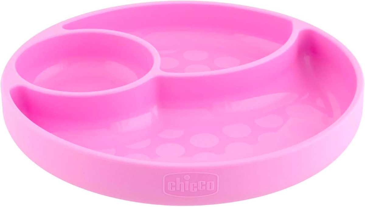 CHICCO Easy Menu talerz trójdzielny silikonowy z przyssawką 12 m+