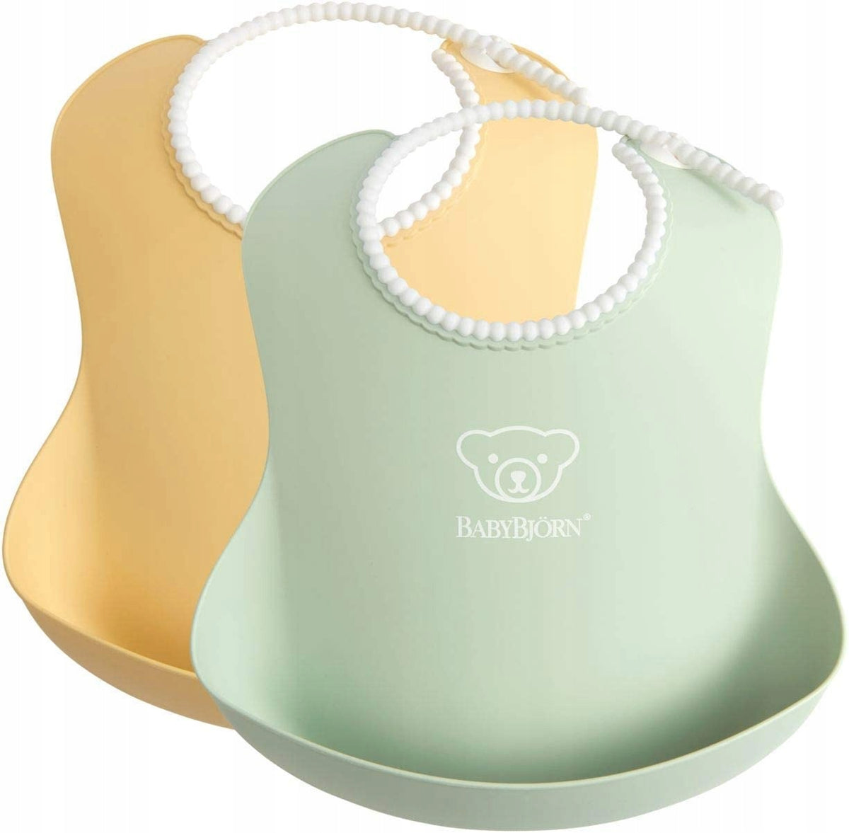 BABYBJORN bavetă din silicon cu buzunar x2