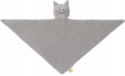 LASSIG Little Chums plapumă tricotată cu pisică de pluș 26 cm