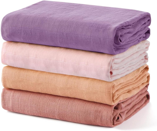 MOMCOZY muszlin pólyák 4 db bambusz pamut 120 x 120