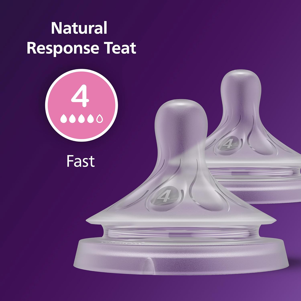 PHILIPS AVENT Natural RESPONSE smoczki do butelek 3msc+ x2