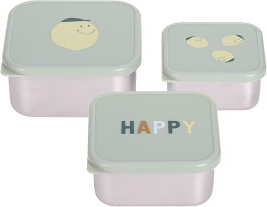 LASSIG Snackbox stainless steel SNACK BOXES x3
