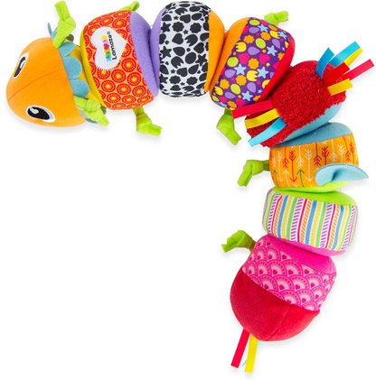 LAMAZE Mix & Match omidă senzorială cu zornăitoare, 8 piese cu arici, 44 cm