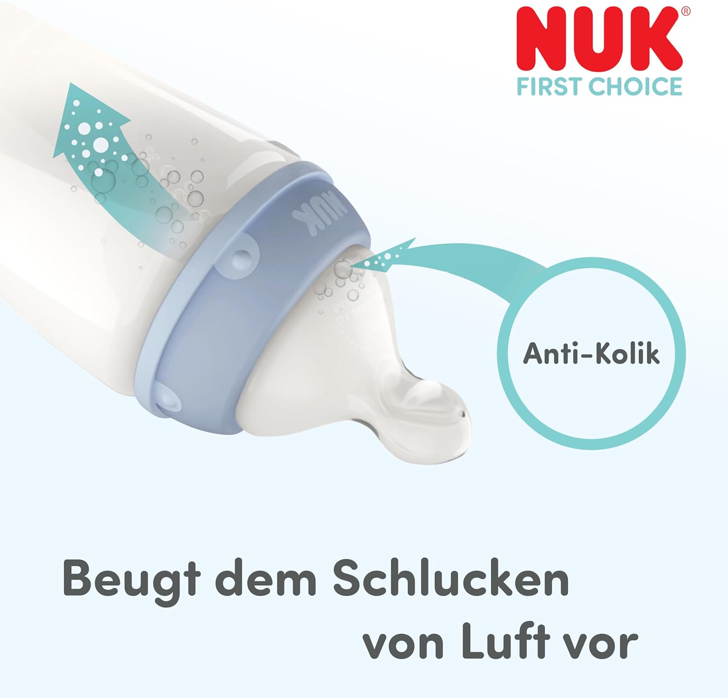 NUK First Choice smoczki do butelki od 6 mies. Flow Control 2 szt.