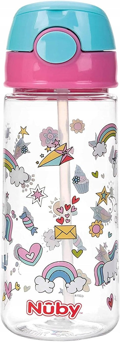 NUBY Straw Cup tritanowy bidon ze słomką 4 l+ 540 ml