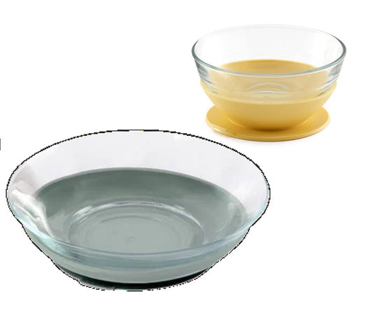Set de vase BEABA cu ventuză din silicon DURALEX 2 piese.