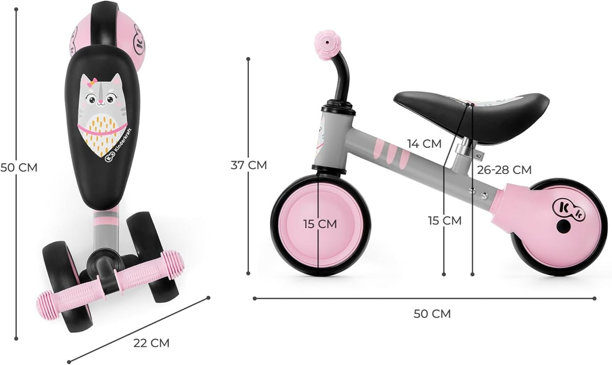 KINDERKRAFT Cutie mini bicicletă de echilibru până la 25 kg