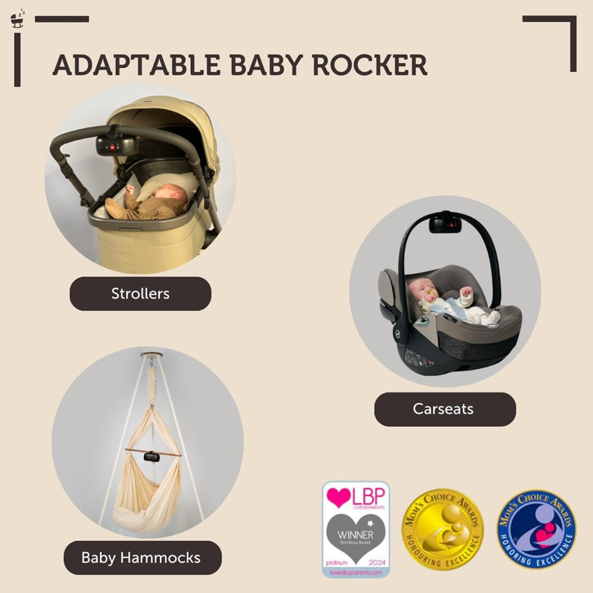 ZAZU Baby Rocker dispozitiv de legănare pentru cărucior cu Cry Sensor