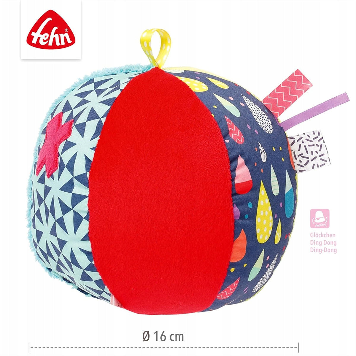 FEHN Color piłka materiałowa z dźwiękiem 16cm