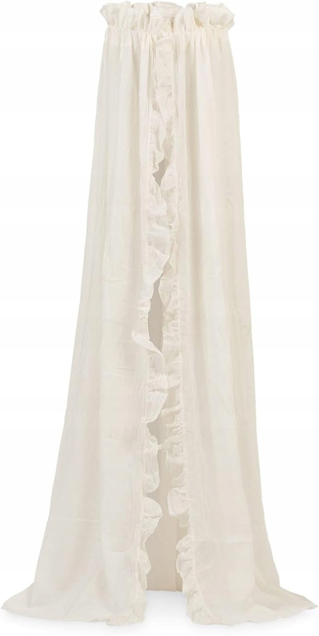 JOLLEIN baldachim na stelaż 245cm ivory VINTAGE, kremowa moskitiera do łóżeczka w stylu vintage