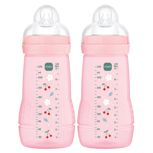 MAM Easy Active set de biberoane 2x 270 ml vârsta 0+ tetină 1 CIREȘE