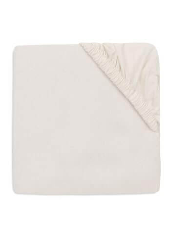Jollein Jersey prześcieradło z gumką 70/75x140/150 cm, białe prześcieradło dziecięce z jerseyu do codziennego użytku